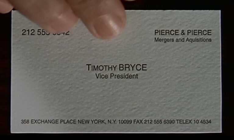 The Business Cards Of American Psycho | Hoban Cards In Paul Allen ...