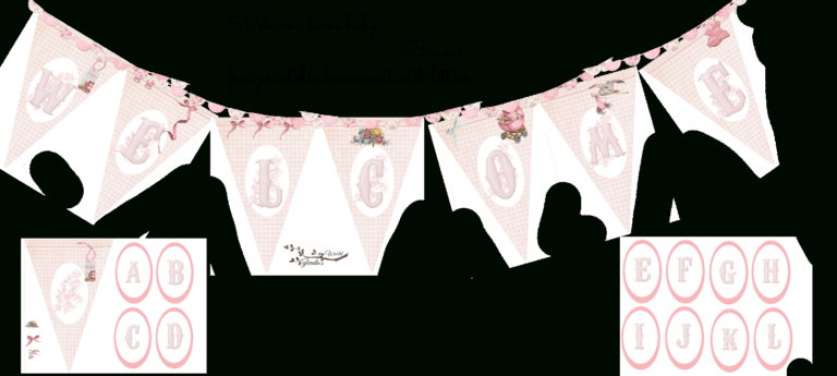Welcome Home Baby Girl Banner | Do It Yourself Today In Christening ...